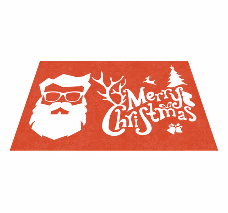 Vánoční prostírání santa s brýlemi - TenStickers