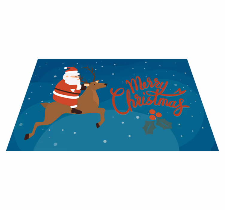 Vánoční prostírání santa na sobu - TenStickers