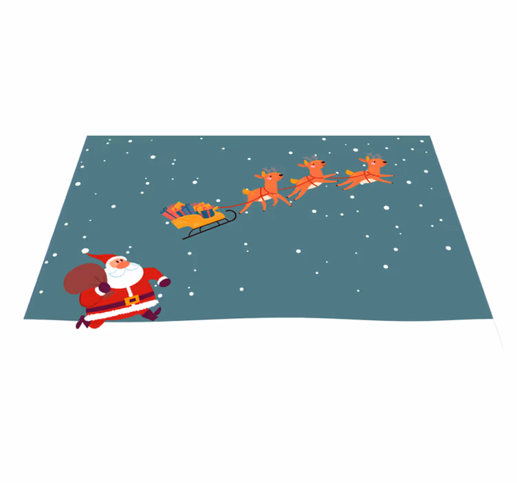 Vánoční prostírání sáně santa clause - TenStickers