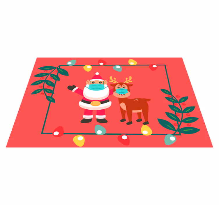 Vánoční prostírání santa a saně - TenStickers