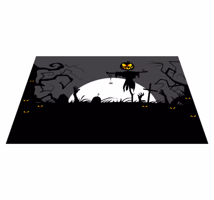 Halloweenské prostírání strašidelný dýňový strašák - TenStickers