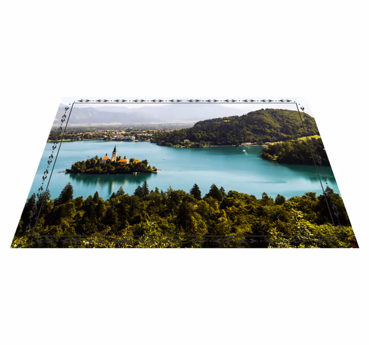 Moderní prostírání klidný pohled na jezero - TenStickers