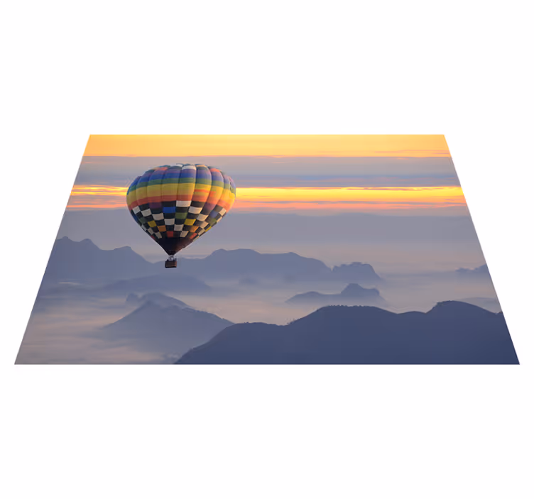 Horkovzdušný balón estetické barvy prostírání - TenStickers