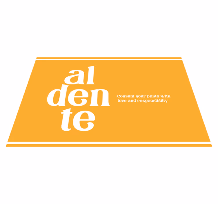 Prostírání citace aldente kulinární připomínka - TenStickers