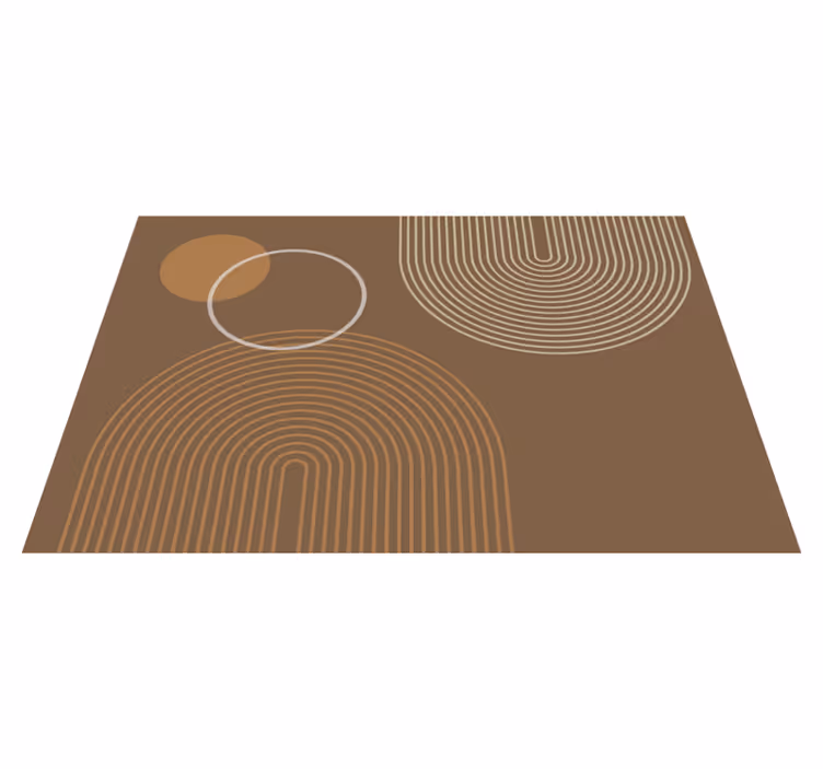 Teplé geometrické oblouky moderní prostírání - TenStickers