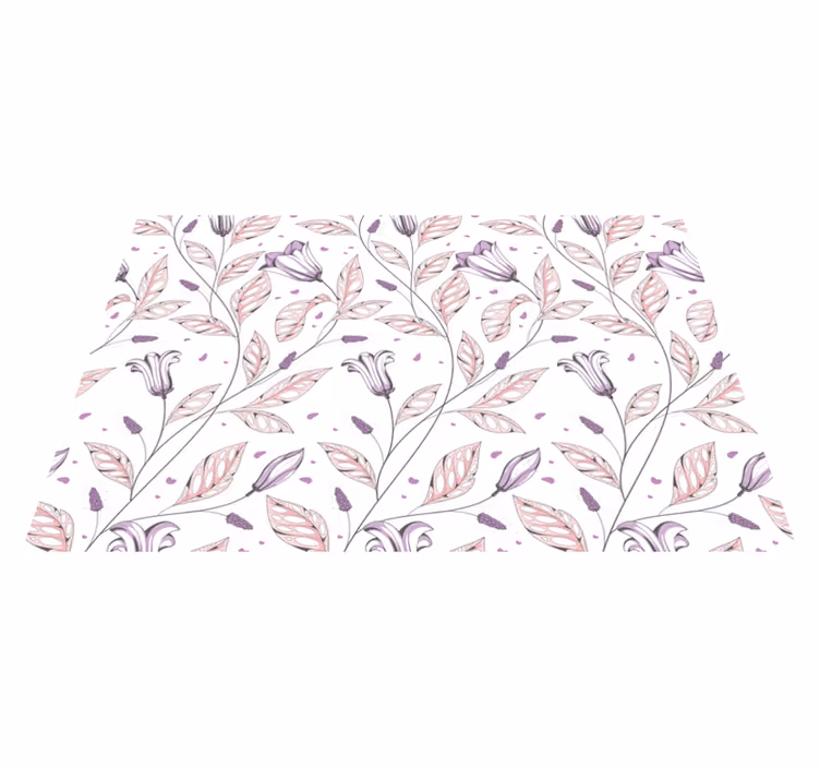 Fialové elegantní tulipány vzor elegantní prostírání - TenStickers