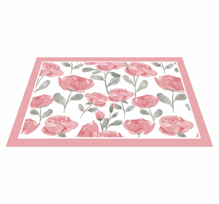 Elegantní prostírání s přírodním vzorem vintage růže - TenStickers