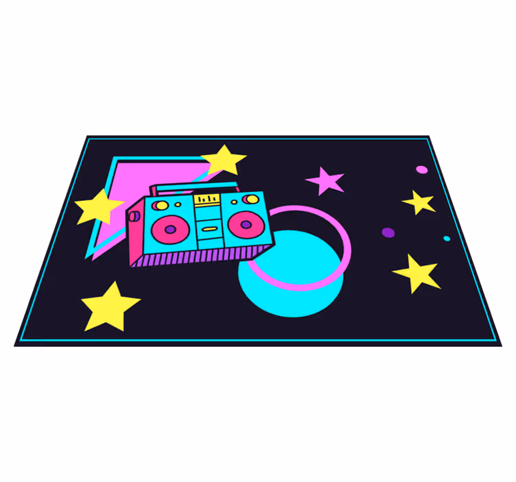 Originální prostírání barevný retro boom box - TenStickers