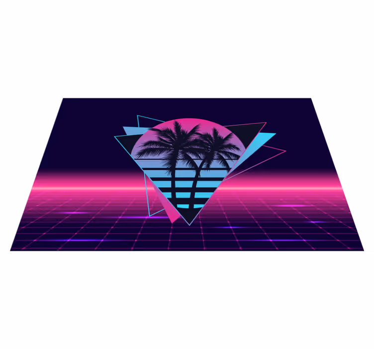 Moderní prostírání v retro palmové geometrii - TenStickers