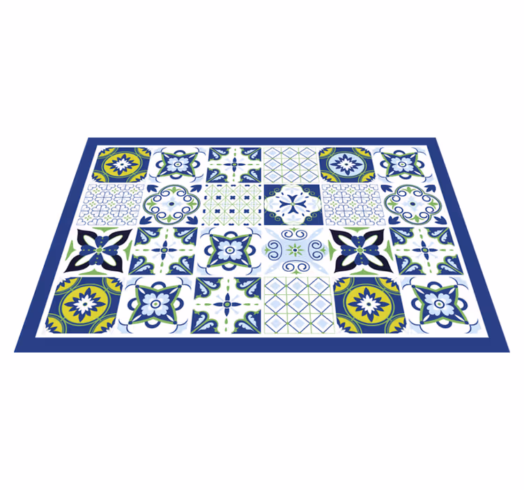 Prostírání s texturami živé geometrické kompozice - TenStickers