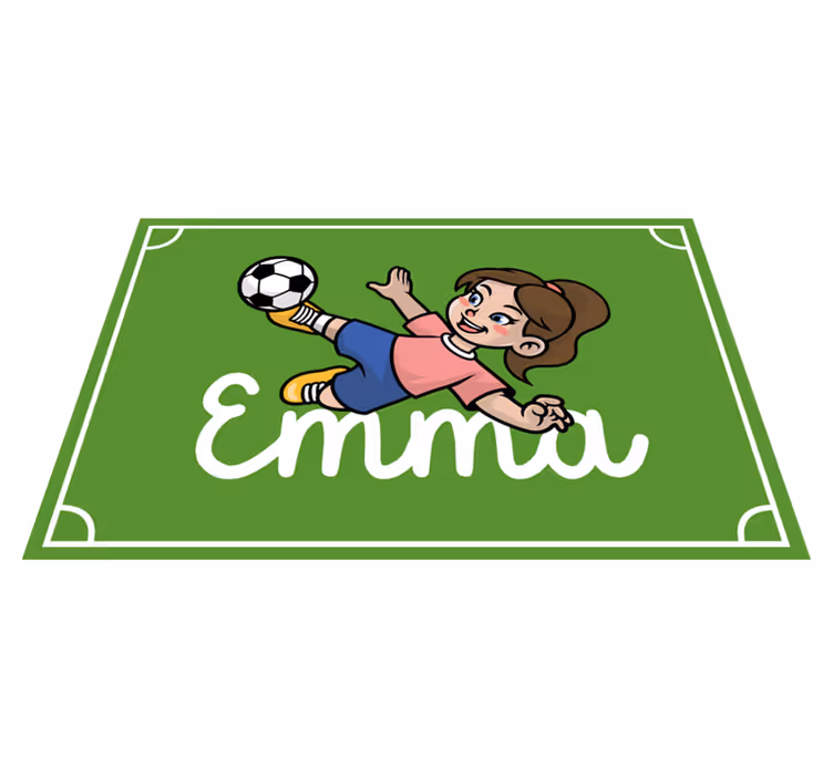 Dívka fotbalista s názvem prostírání - TenStickers