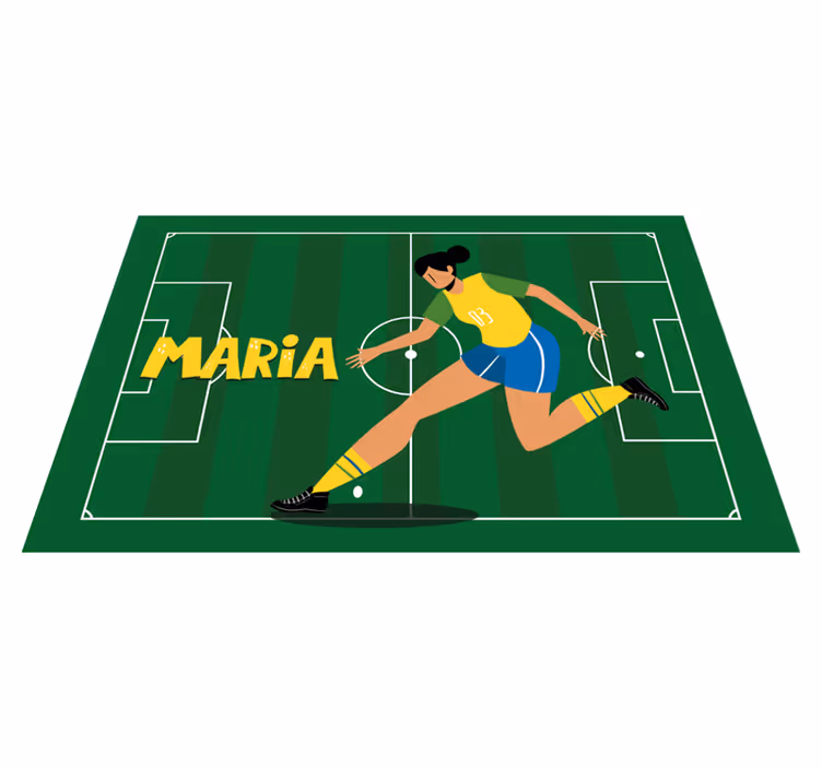 Dívka fotbalista vlastní prostírání - TenStickers