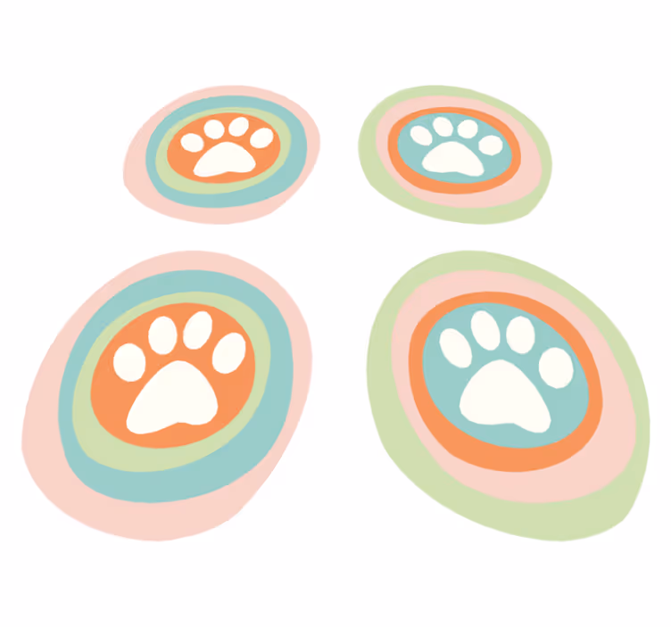 Misky na psí tlapky Originální prostírání - TenStickers