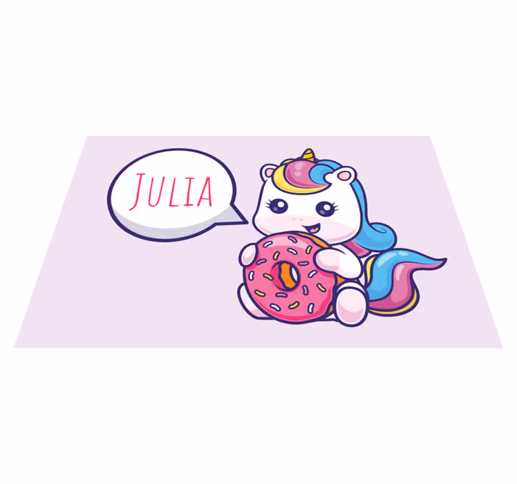 Unicorn s donutem Prostírání se jménem - TenStickers