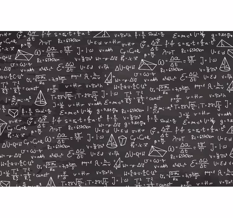 Matematická tabule vzor Fototapeta teenager pokoj - TenStickers