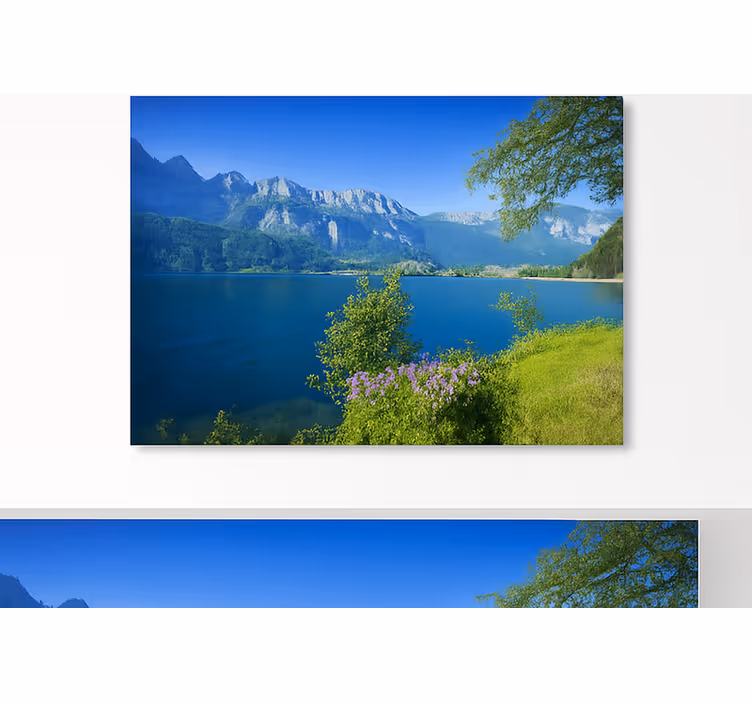 Klid horského jezera Horská fototapeta - TenStickers