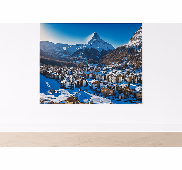 Jezero oeschinen, Švýcarsko Horská fototapeta - TenStickers