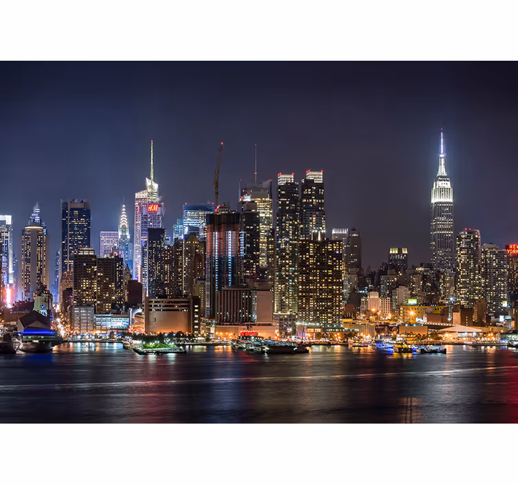 Noc v nástěnné malbě new york - TenStickers