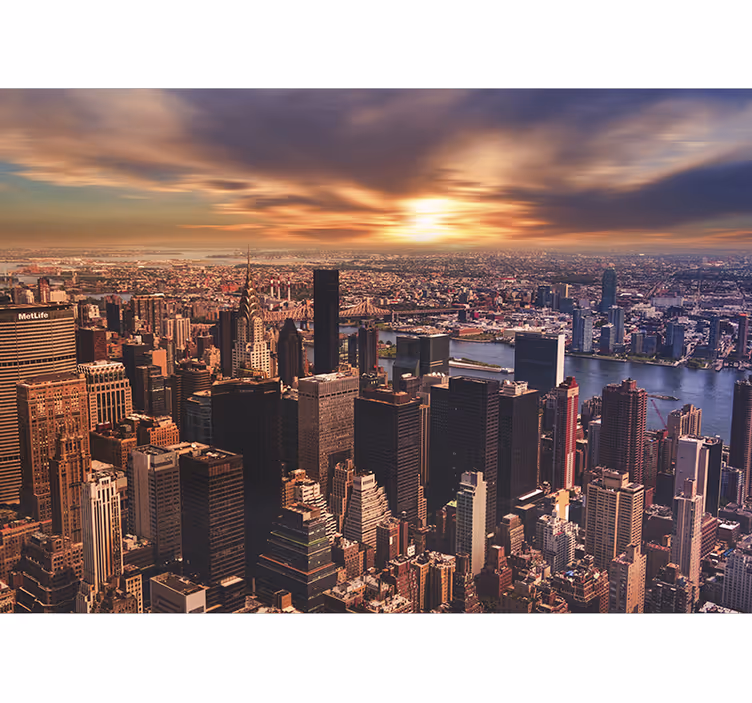 Ráno v nástěnné malbě new york - TenStickers