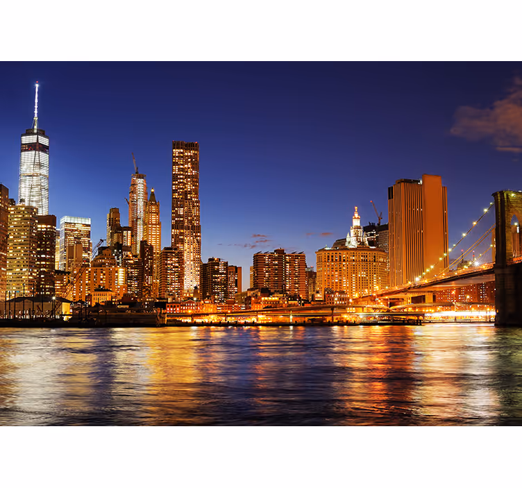 Manhattan v new yorku na nástěnné malbě - TenStickers