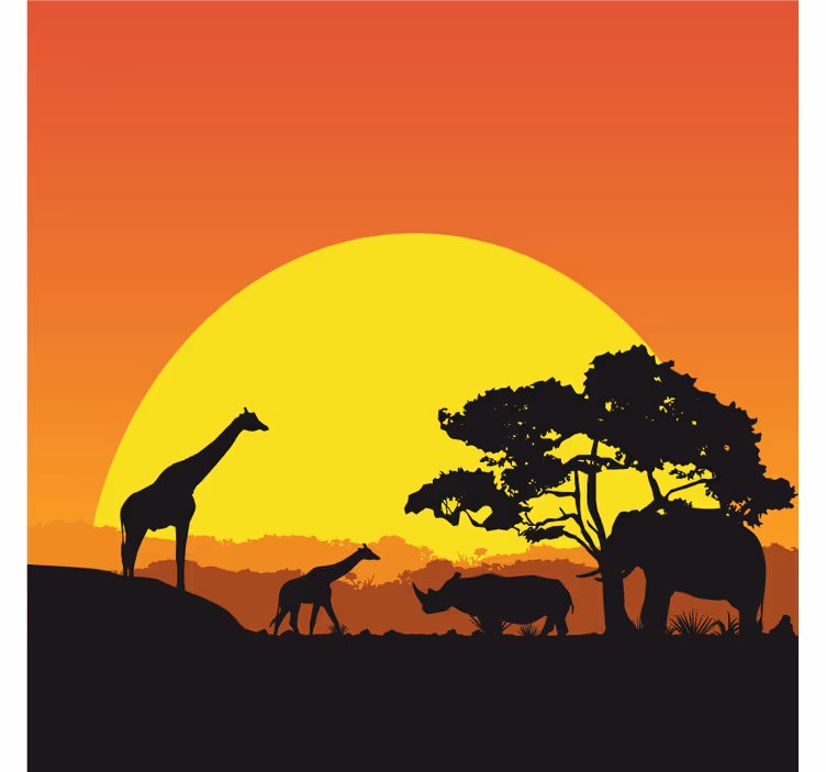 Africký styl fototapeta savana afrika - TenStickers