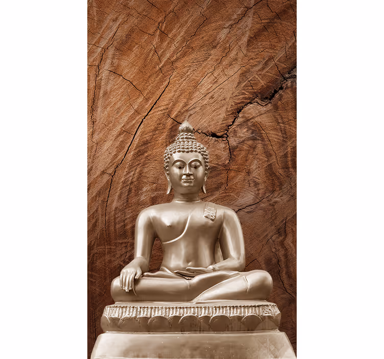 Buddha fototapeta dřevěný buddha - TenStickers
