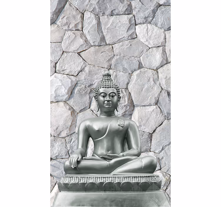 Buddha fototapeta s efektem kamene - TenStickers
