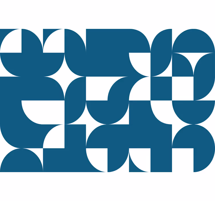 Kuchyňská fototapeta modrý kruh geometrický vzor - TenStickers