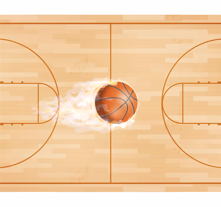 Béžová fototapeta basketbalové hřiště - TenStickers
