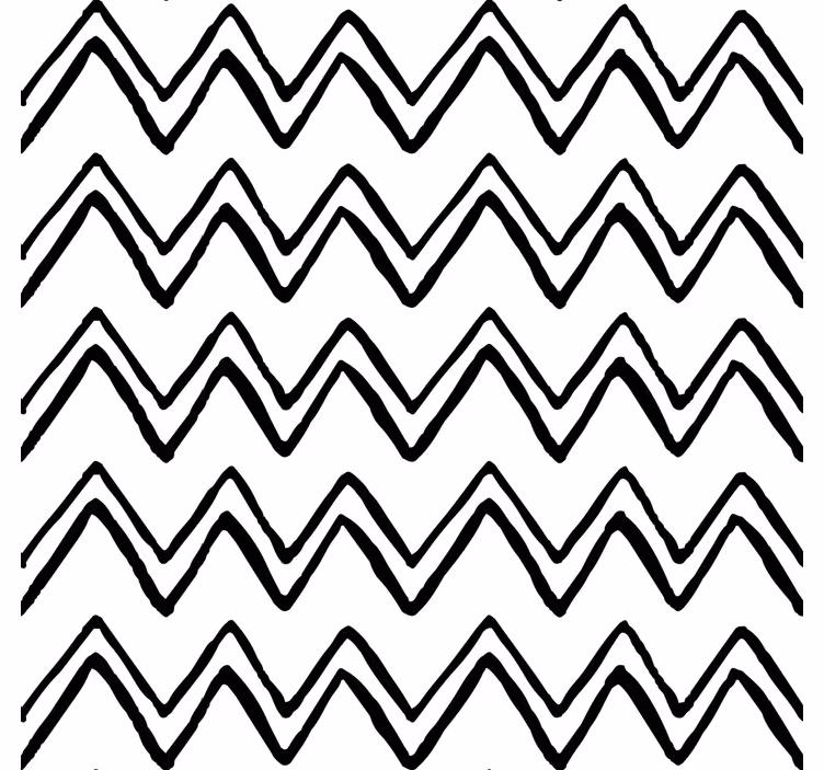 Bílá fototapeta s nepravidelným černobílým zigzag vzorem - TenStickers
