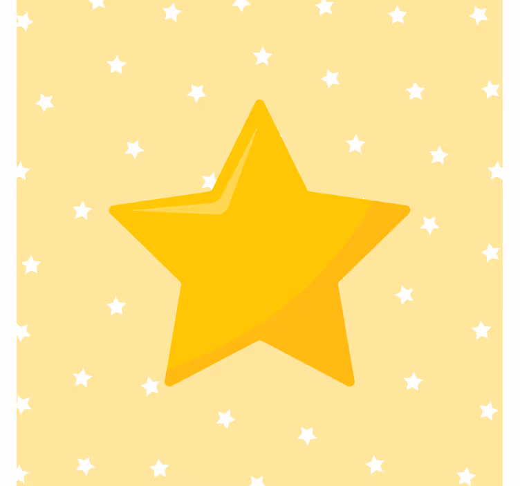 Žlutá fototapeta klasická hvězda - TenStickers
