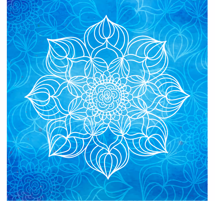 Modrá fototapeta modrý barevný stříkací mandala - TenStickers