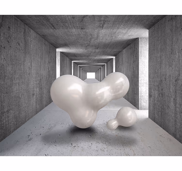 Balóny plovoucí tunelem 3d fototapeta - TenStickers