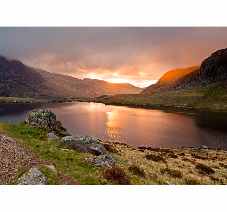 Snowdonia národní park horská stěna fototapeta - TenStickers