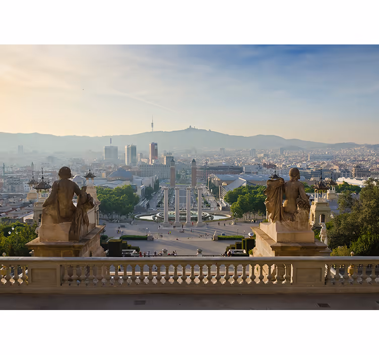Fototapeta barcelona fontána montjuic - TenStickers