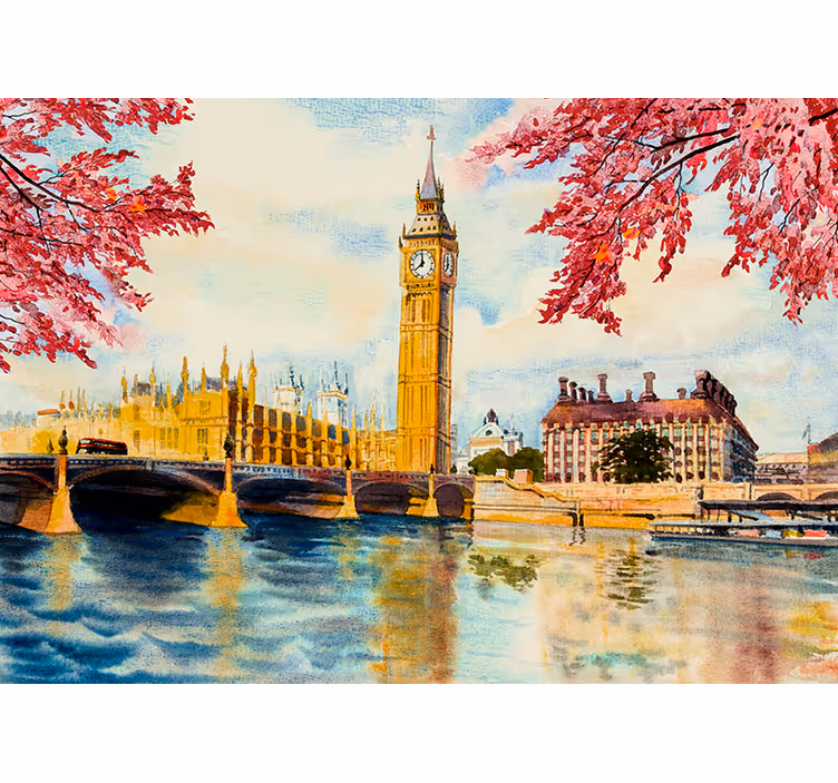 Malba big ben londýn fototapeta - TenStickers