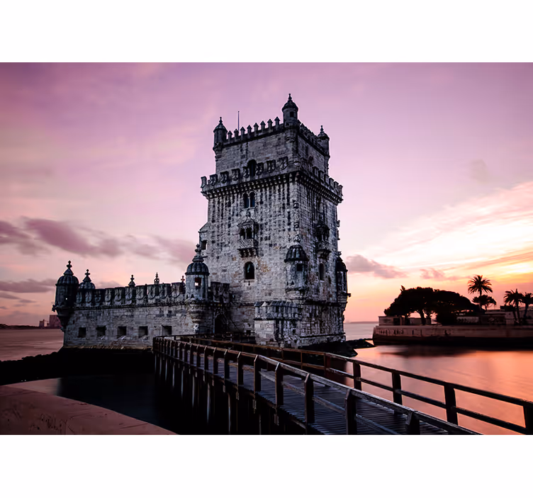 Belem tower at dawn wall - TenStickers