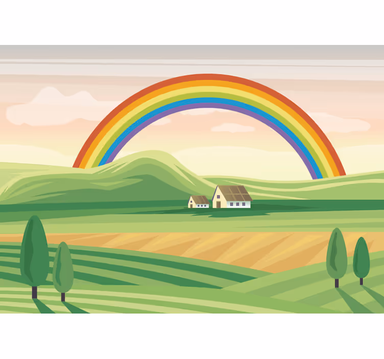 Duha nad poli dětské fototapeta - TenStickers