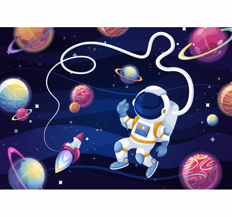 Děti fototapeta astronaut ve vesmíru - TenStickers