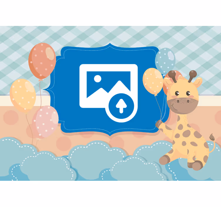 Novorozeně s žirafou školky - TenStickers
