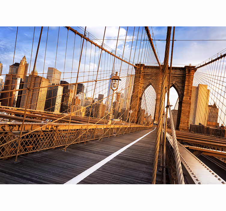 Uvnitř brooklynský most new york fototapeta - TenStickers