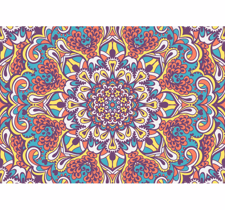 Tapeta modrá mandala - TenStickers