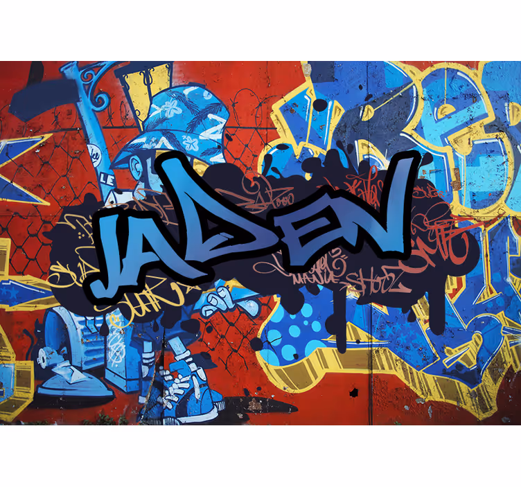 Graffiti přizpůsobený název vlastní fototapeta - TenStickers
