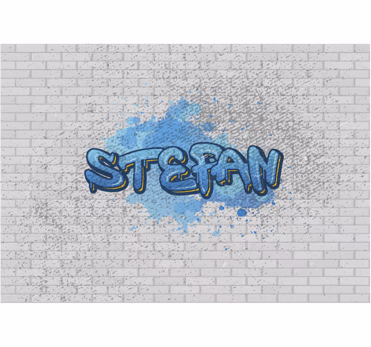 Modrá graffiti vlastní fototapeta - TenStickers