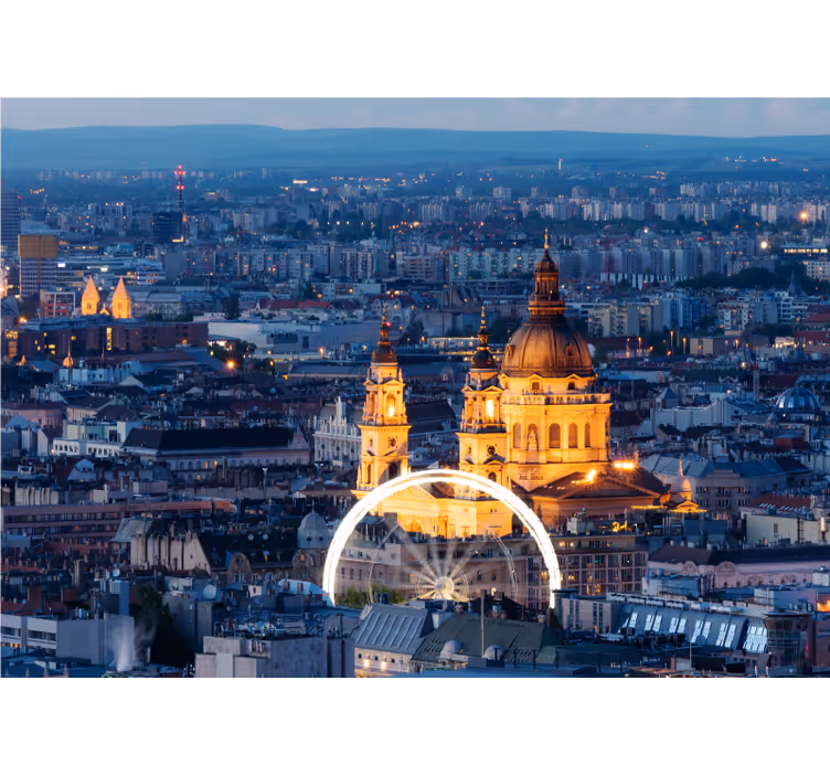 Fototapeta pro město a zemi historický noční budapešť - TenStickers