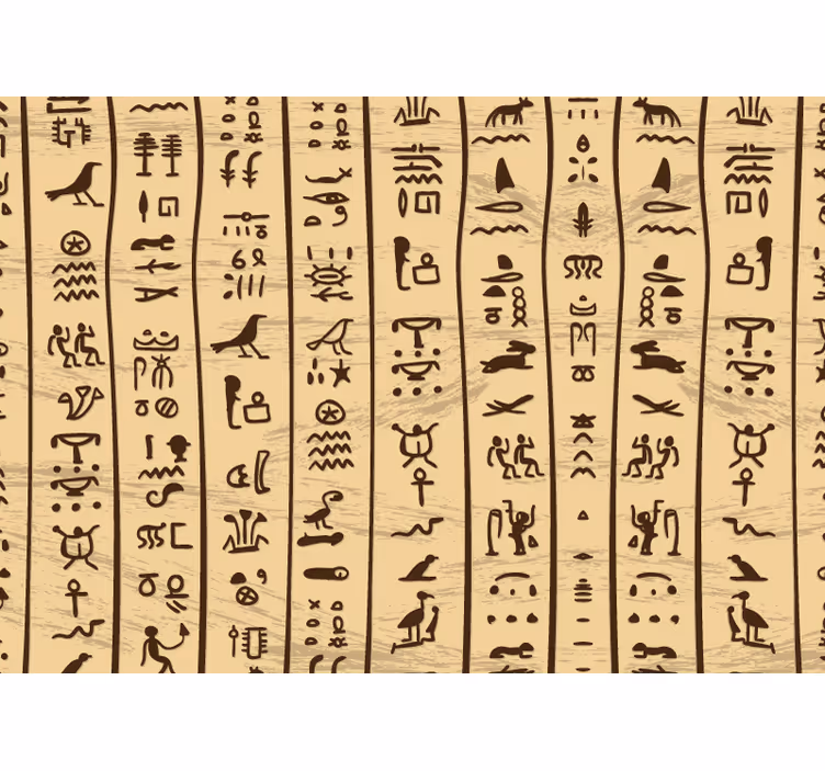 Fototapeta egyptské hieroglyfy v obývacím pokoji - TenStickers