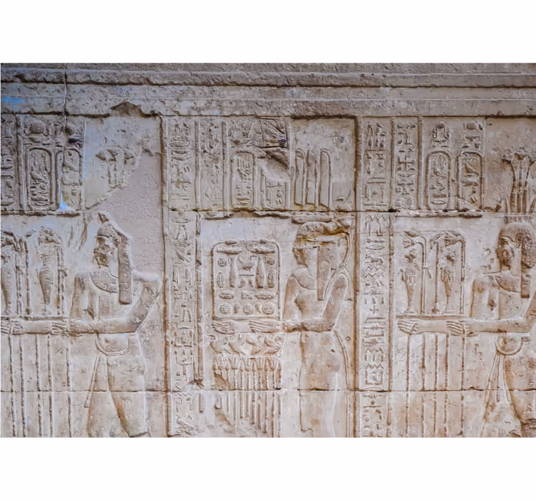 Fototapeta egyptské postavy v obývacím pokoji - TenStickers