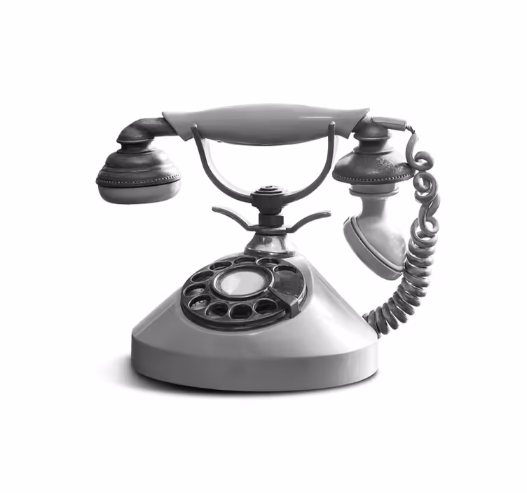 Detailní záběr na retro telefon Fototapeta - TenStickers