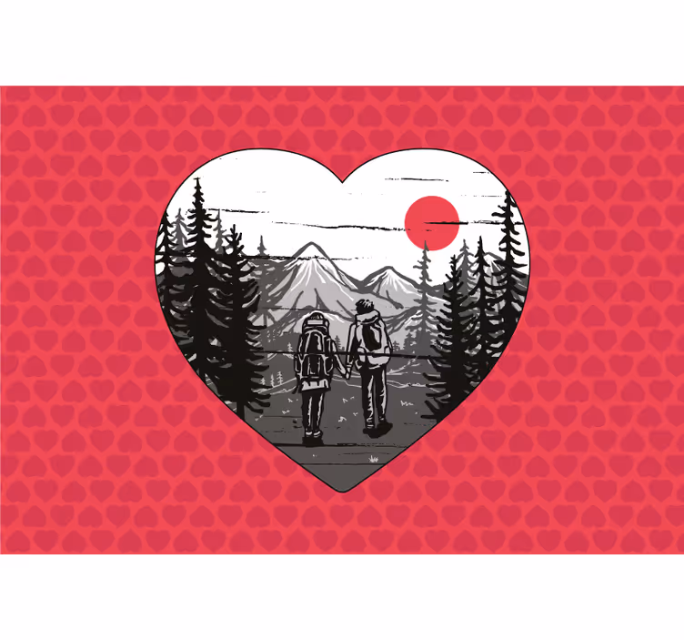 Fototapeta dobrodružství horského srdce - TenStickers