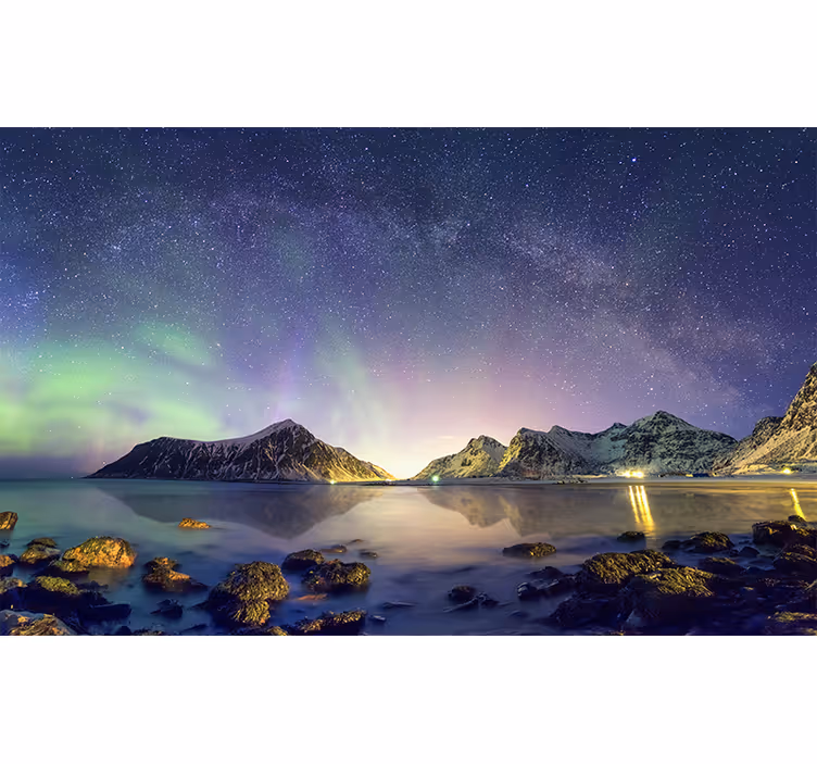 Zobrazení polární záře Fototapeta - TenStickers